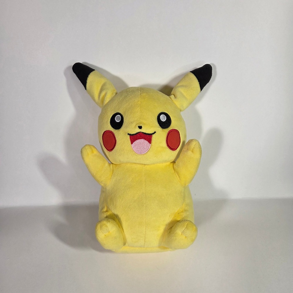 Tomy Pokemon Pikachu Plush Electronic Interactive Toy Yellow Stuffed Animal 10"